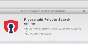 Private Search online pop-up