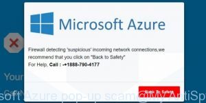 Microsoft Azure pop-up scam