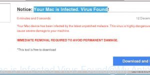 Your Mac is Infected Virus Found