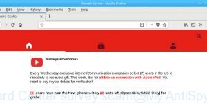 Reward Center survey scam