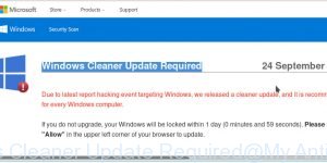 Windows Cleaner Update Required