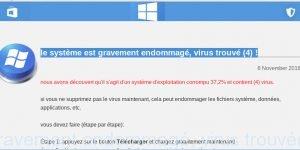 Le système est gravement endommagé, virus trouvé