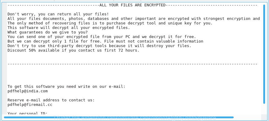 Tfudet file extension ransomware ransomnote