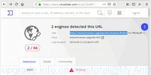 browser-upgrade.info on virustotal