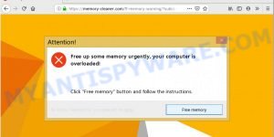 Memory-cleaner.com pop-up