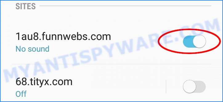 Android Utrausa.azurewebsites.net notifications removal