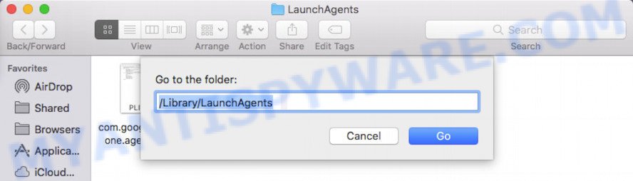 open LaunchAgents folder