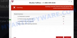 McAfee Tollfree POP-UP SCAM