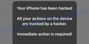 Your iPhone Has Been Hacked pop-up