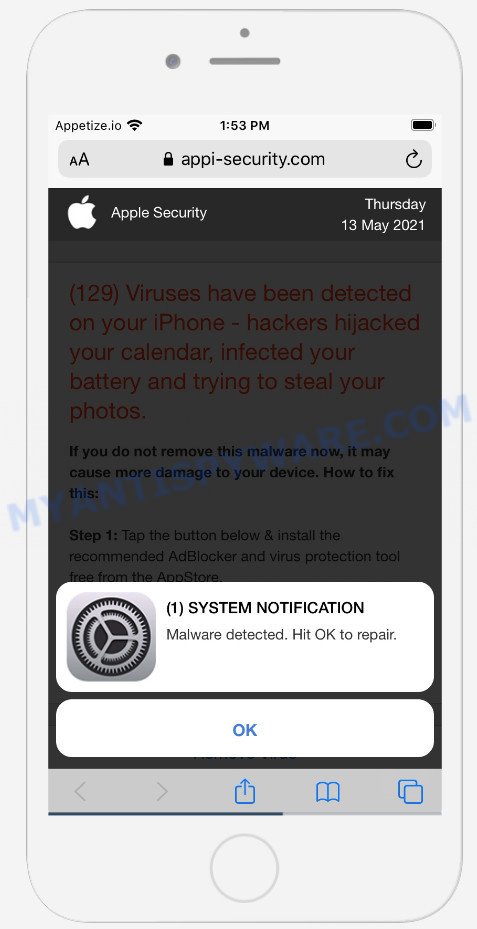 to remove (129) Viruses have been detected on your iPhone POP-UP SCAM (Virus guide)
