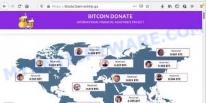 BITCOIN DONATE pop-up scam