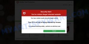 You ve visited illegal infected website pop-up SCAM