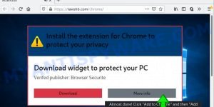 Install the extension for Chrome to protect your privacy SCAM