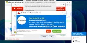 Alert Windows-11 Can Not Update SCAM