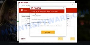 Securesoftwarepc.com fake scan results