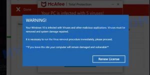 Your Windows 10 is infected with viruses SCAM