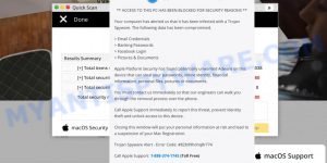 Apple Defender Security Center scam