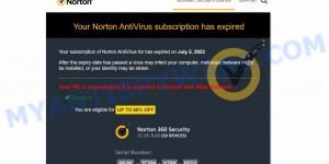 Your Norton AntiVirus subscription has expired SCAM