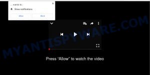 Press Allow to watch the video SCAM