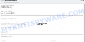 Windows Defender Subscription Email Scam