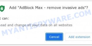 AdBlock Max extension adware