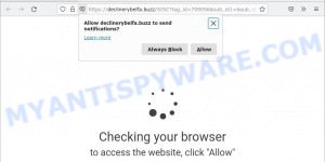 Declinerybelfa.buzz Checking your browser Scam