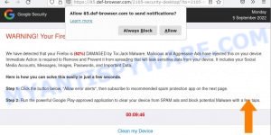 Def-browser.com Device Has Been Compromised Scam