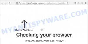 Goldflowerservice.com Checking your browser Scam