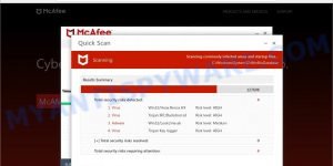 Malox.live McAfee Total Protection fake scan