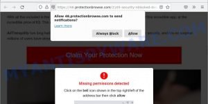 Protectionbrowse.com Click Allow Scam