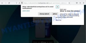 Turboprizes.net Click Allow Scam