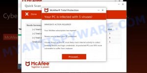 Protectionsurveys.online McAfee fake scan results