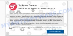 TenBrowser pop-up install