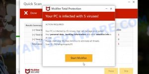 Control-scanning.com McAfee Security fake scan results