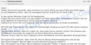 Ich Ihnen von Ihrem Konto aus eine E-Mail geschickt habe Email Scam