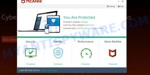 Protectsoftware.xyz McAfee Alert Scam