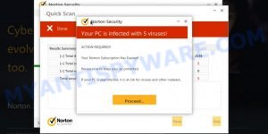 Securitysupportinfo.live Norton fake scan results