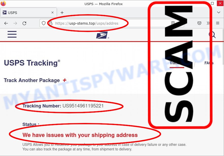 US9514961195221 – Your Package Cannot Be Delivered text SCAM