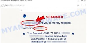 Avast Security LLC Scam PayPal Payment Money Request Email