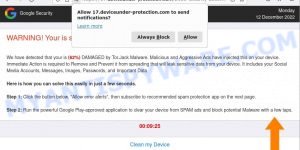 Deviceunder-protection.com Your Device Has Been Compromised Scam