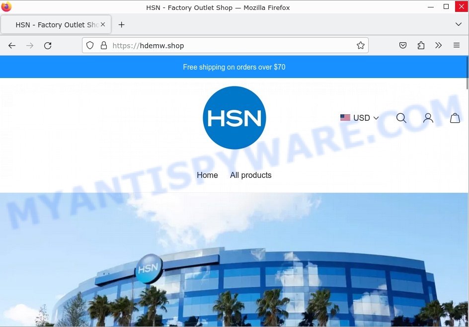 Hdemw.shop HSN Factory Outlet Shop Scam