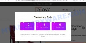 Ehncasr.shop QVC Last Day For Clearance Scam