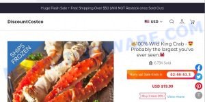 Azureer.shop Colossal Alaskan King Crab legs Scam store