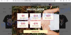 Closfee.shop Scam store