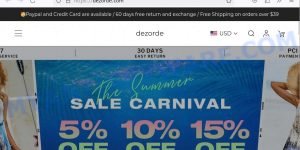 Dezorde.com Scam store