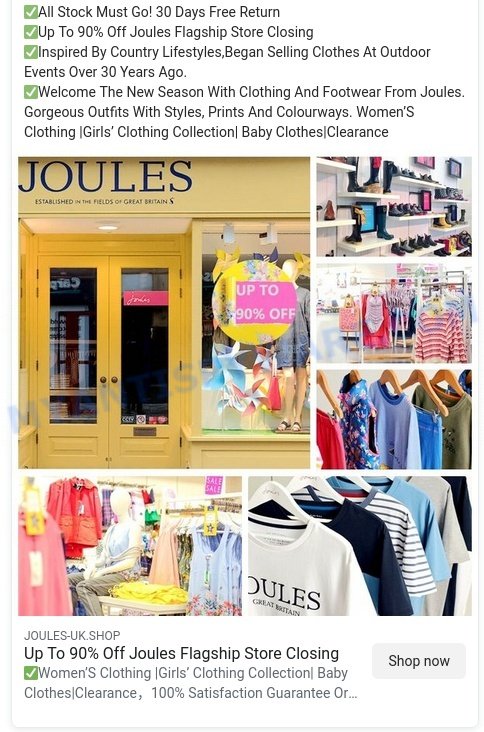 Joules-uk.shop scam ads