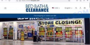 Koojase.com Bed Bath Clearance Store Scam