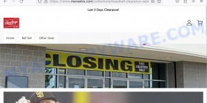 Mersetre.com Baseball Clearance Sale Scam store