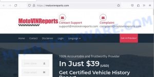 MotoVINReports.com website