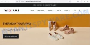 WilliamShoesOutlet.com Williams Shoes Scam store